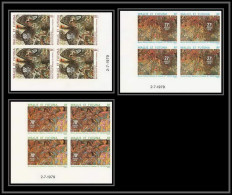 90860 Wallis Et Futuna Futuna N°245/247 Sutita Pilioko Tableau Painting Bloc 4 Coin Daté Non Dentelé Imperf ** MNH - Imperforates, Proofs & Errors