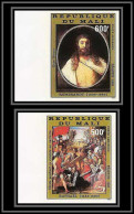 90821c Mali N° 416/417 Paques Easter Tableau Painting Rembrandt Raphael Non Dentelé Imperforate ** MNH - Religieux