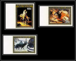 90818c Mali N° 407/409 Noel Christmas Tableau Painting Gauguin Rembrandt Lotto Non Dentelé Imperf ** MNH - Religione