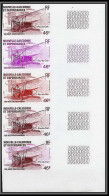 90751b Nouvelle Caledonie N° 230 Avion Plane Pou Du Ciel Bande 5 Strip Multicolore Essai Non Dentelé Imperf ** MNH  - Avions