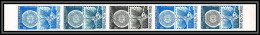 90737b Nouvelle Caledonie PA N° 166 Arphila 75 1975 Essai Proof Non Dentelé Imperf ** MNH Bande 5 Strip - Briefmarkenausstellungen