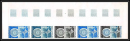 90736 Nouvelle Caledonie PA N° 166 Arphila 75 1975 Essai Proof Non Dentelé Imperf ** MNH Bande 5 Strip - Imperforates, Proofs & Errors