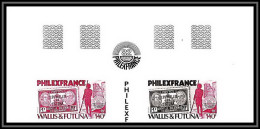 90724a Wallis Et Futuna N° 285 Philexfrance 1982 Essai Proof Non Dentelé Imperf ** MNH Bande Interpanneaux - Philatelic Exhibitions