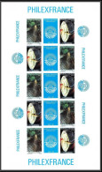 90720 Gabon Gabonaise N° 494 A Philexfrance 1982 Sculpture Pont De Lianes Bridge Feuille Sheet Non Dentelé Imperf * MNH  - Gabun (1960-...)