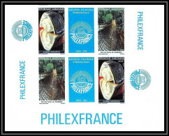 90720b Gabon Gabonaise N° 494 A Philexfrance 1982 Sculpture Pont De Lianes Bridge Non Dentelé Imperf * MNH Paire - Brücken