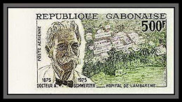 90677b Gabon (gabonaise) N° 159 Albert Schweitzer Prix Nobel Bloc 4 Non Dentelé ** MNH Imperf - Nobelpreisträger