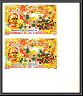 90668c Djibouti N° 523 Alexander Fleming Pénicilline Penicillin Non Dentelé Imperforate ** MNH Paire Coin De Feuille - Gibuti (1977-...)