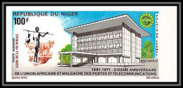 91829e Niger PA N° 164 UAMPT Télécommunications Telecom 1971 Non Dentelé Imperf ** MNH - Niger (1960-...)