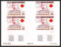 91822 Wallis Et Futuna PA N° 73 Plongeon Diving Montreal 76 Jeux Olympiques Olympic Coin Daté Non Dentelé Imperf ** MNH - Tuffi