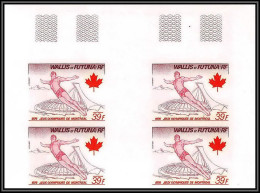 91822a Wallis Et Futuna PA N° 73 Plongeon Diving Montreal 76 Jeux Olympiques Olympic Bloc 4 Non Dentelé Imperf ** MNH - Summer 1976: Montreal