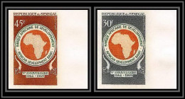 91813d Sénégal N° 322/323 Banque Africaine De Développement Bank 1969 Non Dentelé Imperf ** MNH - Senegal (1960-...)
