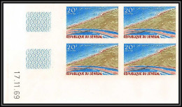 91816b Sénégal N° 326 Cap Skiring Casamance 1969 Non Dentelé Imperf ** MNH Coin Daté - Sénégal (1960-...)