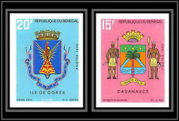 91811 Sénégal N° 320/321 Armoiries Blasons (casamance Gorée) Arms Non Dentelé Imperf ** MNH - Sénégal (1960-...)