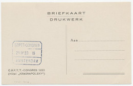 CBPTT Congres Amsterdam 1933 ( Treinblokstempel Gelijkend ) - Zonder Classificatie