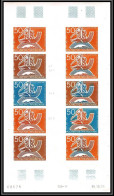 91802 Polynesie PA N° 89 Les Dieux Voyageurs 1974 Essai Proof Non Dentelé Imperf ** MNH Feuille Sheet - Unused Stamps