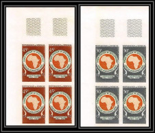 91813a Sénégal N° 322/323 Banque Africaine De Développement Bank 1969 Non Dentelé Imperf ** MNH Bloc 4 - Sénégal (1960-...)