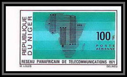 91800e Niger N° 153 Reseau Panafricain De Télécommunications Telecom Non Dentelé Imperf ** MNH - Telecom