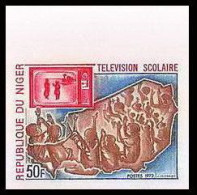 91785d Niger N°292 Télévision Scolaire Enfant Child Children 1973 Non Dentelé Imperf ** MNH - Telekom