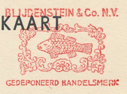 Meter Card Netherlands 1941 Fish - Enschede - Poissons