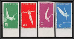 91782g Niger PA N° 137/140 Gymnastique Gymnastics 1970 Ljubljana Slovenia Slovenie Non Dentelé Imperf ** MNH - Gymnastik