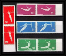 91782c Niger PA N° 137/140 Gymnastique Gymnastics 1970 Ljubljana Slovenia Slovenie Non Dentelé Imperf ** MNH Paire - Gymnastique