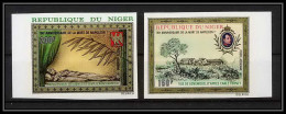 91784b Niger N° 157/158 Napoléon Bonaparte Non Dentelé Imperf ** MNH - Niger (1960-...)