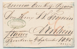 Treinbrief Amsterdam - Arnhem 1857 - Spoortrein - Brieven En Documenten