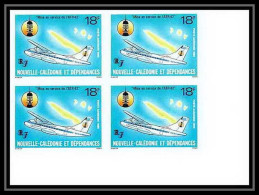 91763a Nouvelle-Calédonie N° 252 Avion Atr 42 1986 Aviation (plane Avion) Non Dentelé Imperf ** MNH Bloc 4 - Airplanes