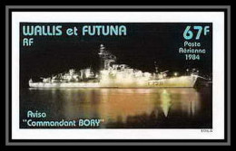 91756b Wallis Et Futuna PA N° 132 Aviso Commandant Bory Marine Bateau Ship Non Dentelé Imperf ** MNH - Bateaux