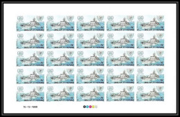 91757 Wallis Et Futuna N° 384 Bateau Ship Ships Escorteur Charner Imo 89 1988 Non Dentelé Imperf ** MNH Feuille Sheet - Sin Dentar, Pruebas De Impresión Y Variedades