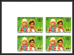 91751 Wallis Et Futuna N° 331 Année Internationale Jeunesse Enfant (child) 1985 Non Dentelé Imperf Bloc 4 Neuf ** Mnh - Andere & Zonder Classificatie