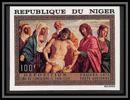 91736c Niger PA N° 211 Deposition Christ Conegliano Pâques (easter) Tableau Painting Bellini Non Dentelé Imperf ** MNH - Religieux