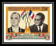 91724a Niger Pa N° 173 Visite Du Président Pompidou 1972 Non Dentelé Imperf ** MNH - Niger (1960-...)