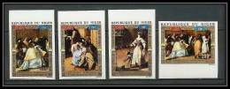 91720a Niger N° 176/179 Unesco Venise (Venice) Tableau Tableaux Painting Non Dentelé ** MNH Imperf - Niger (1960-...)