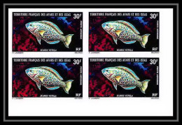 91633b Afars Et Issas PA N° 66 Scarus Vetula Poisson-perroquet Fish Fishes Non Dentelé Imperf ** MNH Bloc 4 - Peces