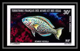 91633 Afars Et Issas PA N° 66 Scarus Vetula Poisson-perroquet Fish Fishes Non Dentelé Imperf ** MNH - Vissen