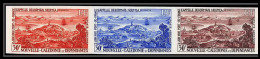 92360 Nouvelle-Calédonie Poste Aerienne PA N°86 Port De France Noumea Essai Proof Non Dentelé Imperf ** MNH Bande 3 - Non Dentelés, épreuves & Variétés