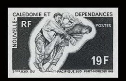 92357a Nouvelle-Calédonie N°361 Judo Jeux Du Pacific Sud 1969 Essai Proof Non Dentelé Imperf ** MNH - Judo