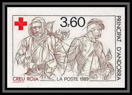 92352a Andorre (Andorra) N°380 Croix Rouge (red Cross) Non Dentelé Imperf ** MNH  - Red Cross
