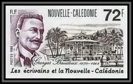 92319a Nouvelle-Calédonie N°564 Ecrivain (writer) Georges Boudoux Bloc 4 Non Dentelé Imperf ** MNH - Ecrivains