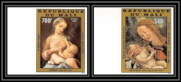 92249b Mali PA N° 434/435 Noel Christmas 1981 Grunewald Correge Tableau Painting Non Dentelé Imperf ** MNH - Madonna