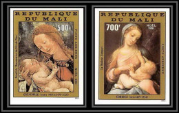 92249a Mali PA N° 434/435 Noel Christmas 1981 Grunewald Correge Tableau Painting Non Dentelé Imperf ** MNH - Religione