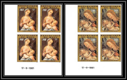 92249 Mali PA N° 434/435 Noel Christmas 1981 Grunewald Correge Tableau Painting Coin Daté Non Dentelé Imperf ** MNH - Madones