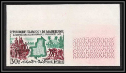 92211 Mauritanie N°162 Anniversaire De L'indépendance Coin De Feuille 1962 Non Dentelé Imperf ** MNH - Mauritania (1960-...)