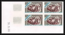 92175 Cote D'ivoire Ivory N°255 Peste Bovine Vache (caws) Rinderpest Bloc 4 Coin Daté Non Dentelé Imperf ** MNH - Ivory Coast (1960-...)