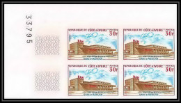 92165 Cote D'ivoire Ivory N°236 Gare D'abidjan Train Bloc 4 Non Dentelé Imperf ** MNH - Andere & Zonder Classificatie