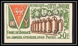 92147 Cote D'ivoire Ivory N°208 Foire De Bouaké 1963 Panthere Leopard Non Dentelé Imperf  - Côte D'Ivoire (1960-...)