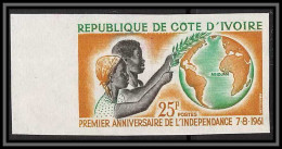 92145 Cote D'ivoire Ivory N°192 Anniversaire De L'indépendance 1961 Non Dentelé Imperf  - Côte D'Ivoire (1960-...)