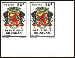 92089 Congo N° 180 Armoiries Blason Paire Non Dentelé Imperf ** MNH - Neufs