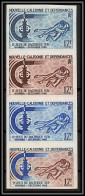 92026 Nouvelle Calédonie N°332 Athlétisme Saut Hauteur High Jump Essai Proof Non Dentelé Imperf ** MNH Bande 4 Strip - Leichtathletik